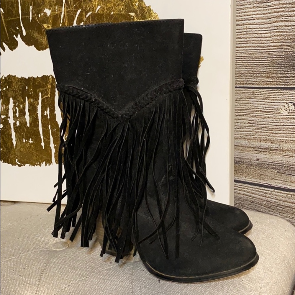 🖤Black Fringe Boots🖤